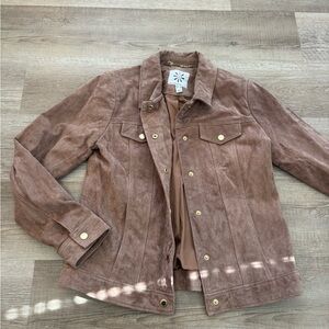 Isaac Mizrahi Live Genuine Suede Jacket